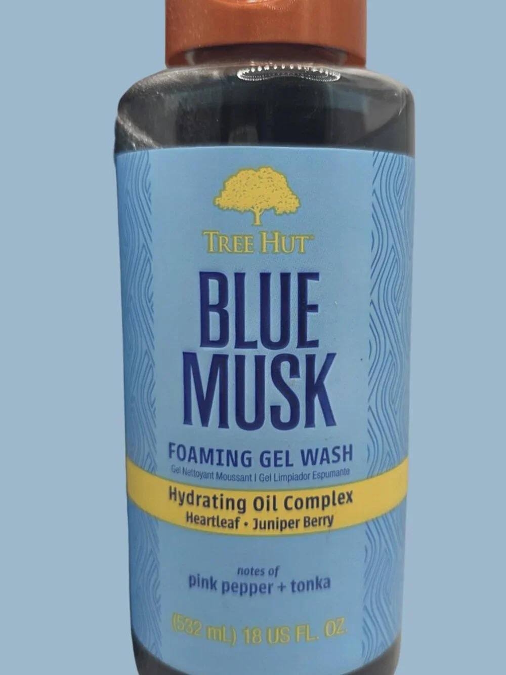 Tree Hut 18oz Blue Musk Foaming Gel Wash - New